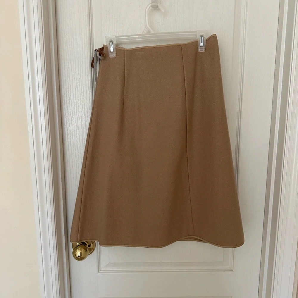 New Handmade Woman’s Light Brown Wrap Skirt, Sz M/L (see measurements)